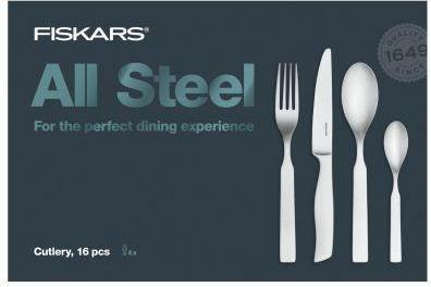 Actual product image Fiskars All Steel Cutlery set, 16 pieces (16 Piece, Cutlery set)