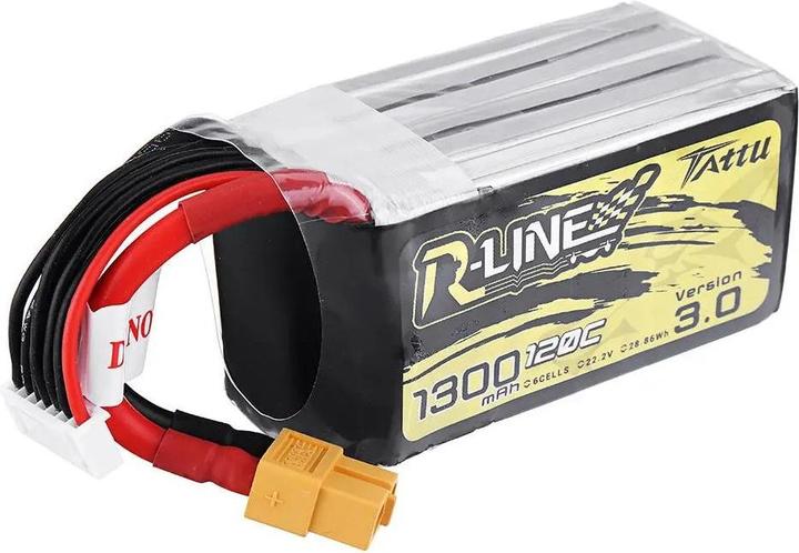 Produktbild AccuCell Akku, 1300mAh, 22.2V, 120C 6S R-Line V3 XT60-Stecker für Modellbau, Drohne, Multicopter, Quadrocopte (22.20 V, 1300 mAh)