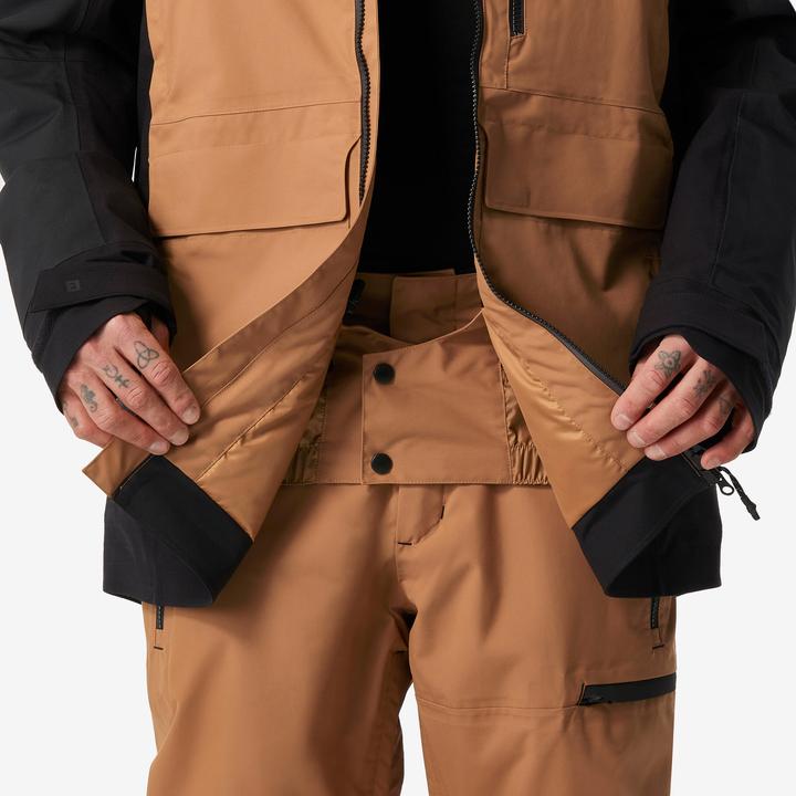 Immagine prodotto Dreamscape Giacca da snowboard da uomo - SNB 500 Ziprotec camel/nero (XXL)
