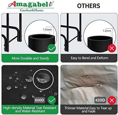 Actual product image Amagabeli Firewood rack