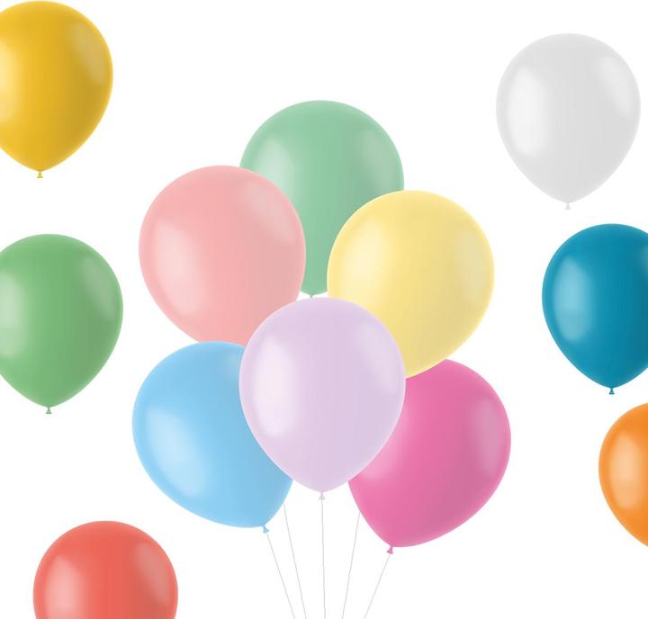 Produktbild Folat Luftballons Pastell Mix Bunt 33cm - 50 Stück