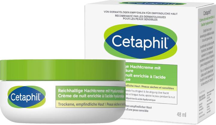 Immagine prodotto Cetaphil Daily Essentials Reichhalt Nachtcreme mit Hyaluronsäure (48 ml, Crema notte)