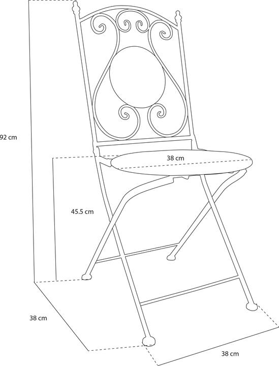 Produktbild Axi Maxime Metal Bistro Set Wein crème (60 cm)