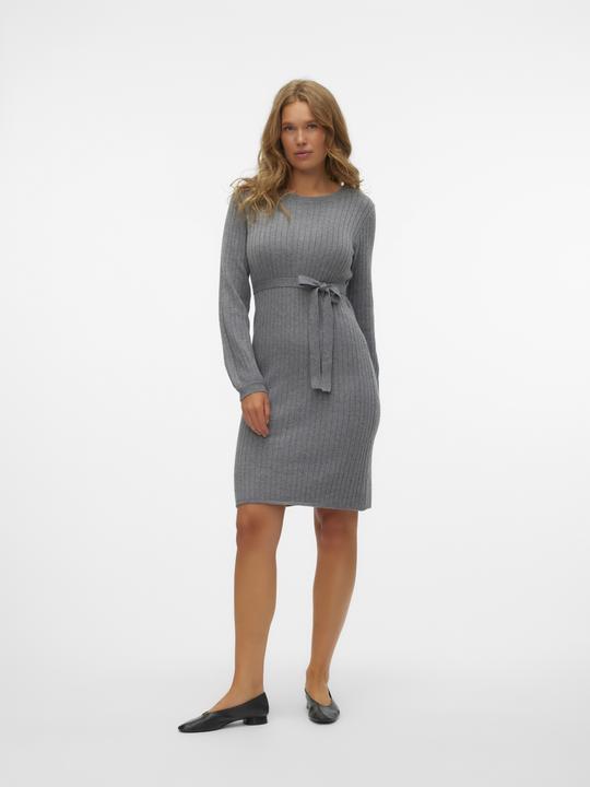 Produktbild Mamalicious Normal geschnitten Rundhals Gerippte Ärmelbündchen Ballonärmel Kurzes Kleid Strickkleid (XL)
