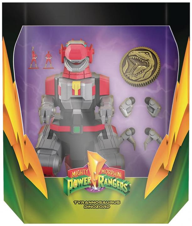 Actual product image Super7 Mighty Morphin Power Rangers figurine Ultimates Tyrannosaurus Dinozord 20 cm
