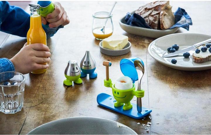 Produktbild WMF Eierbecher mit Löffel lustiger Eierbecher Kinder Kunststoff McEgg grün (1 x)