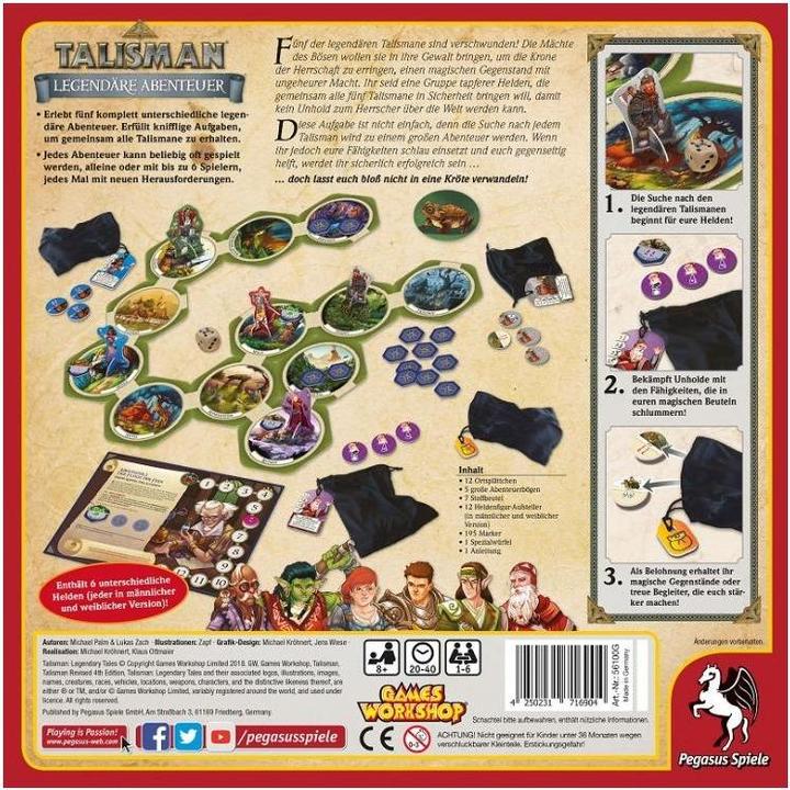 Produktbild Pegasus Talisman - Legendäre Abenteuer (Deutsch)