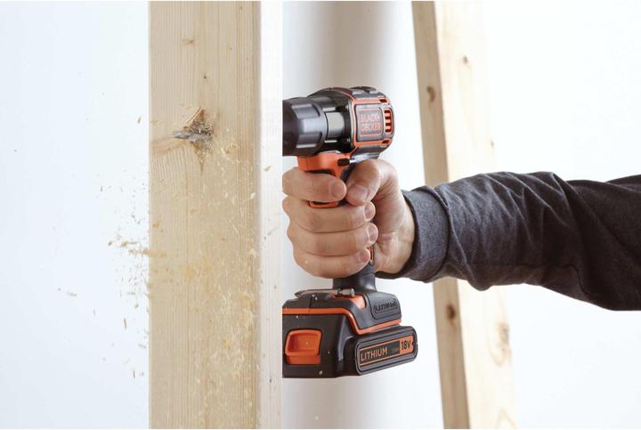 Actual product image Black & Decker 18V cordless drill Autosense (Rechargeable battery operated)