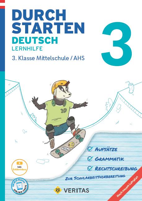 Immagine prodotto Durchstarten Deutsch 3. Klasse Mittelschule/AHS Lernhilfe (Tedesco, Vera Igler, Jutta Hofer, Doris Schützeneder, 2021)