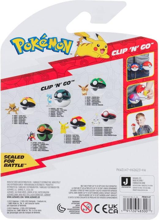 Image du produit Jazwares Pokémon Clip'n'Go Poké Balls Flamiau & Finster Ball