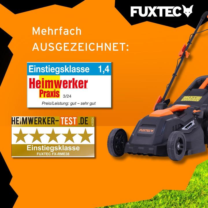 Actual product image Fuxtec Electric lawn mower with cable FX-RME38 (Electrical connection)