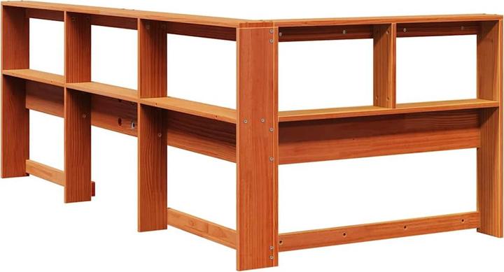 Immagine prodotto VidaXL Testiera con libreria a L in legno massiccio marrone cera da 75 cm