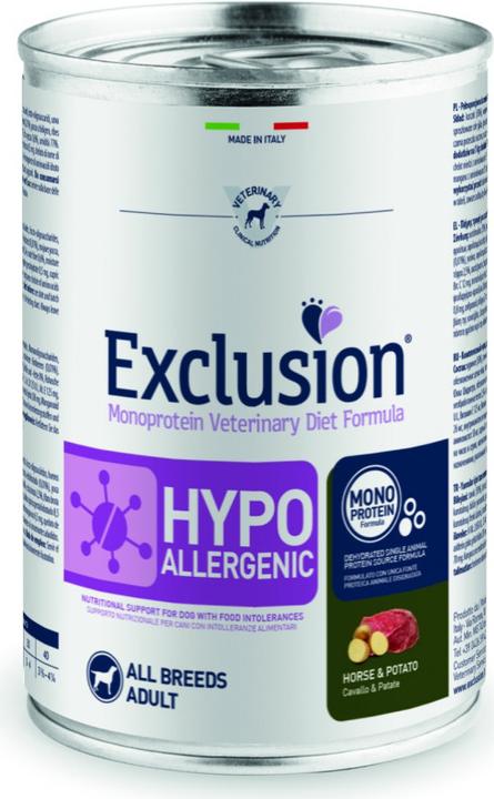 Actual product image Exclusion Hypoallergenic Horse & Potato (Adult, 24 pcs., 200 g)