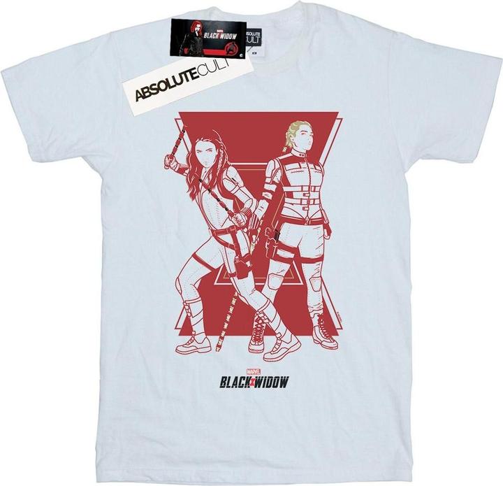 Schwarze Witwe Film Schwestern Silhouette Baumwolle Boyfriend TShirt