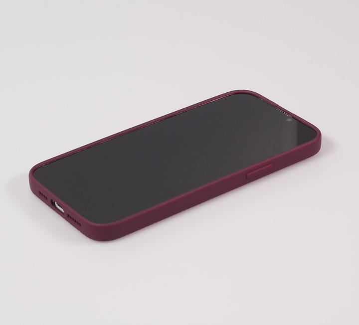 Actual product image PhoneLook Soft shell silicone cover with MagSafe and camera protection Bordeaux (Apple iPhone 13 Pro)