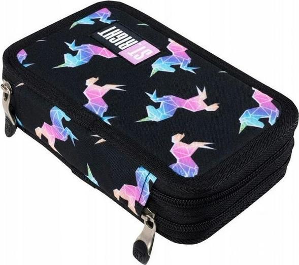 Actual product image St. Majewski Pencil case MAJEWSKI Double pencil case with accessories STRIGHT PC-04 Rainbow Unicorns mkmk MAJEWSK