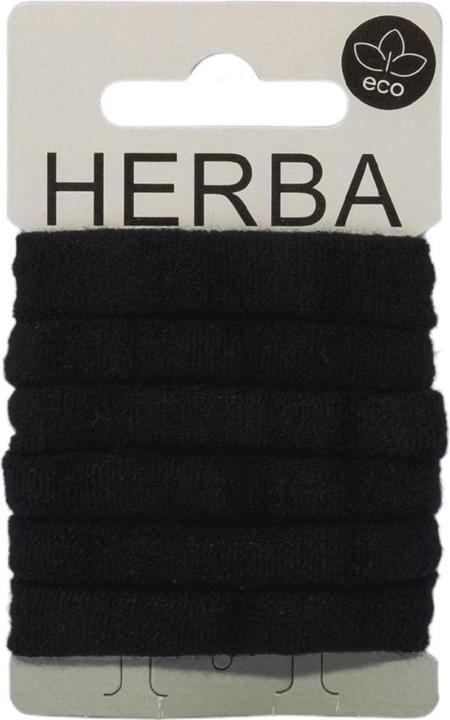 Produktbild Herba Ecofriendly Haarbinder, schwarz, Ø 5 cm, 6 Stk