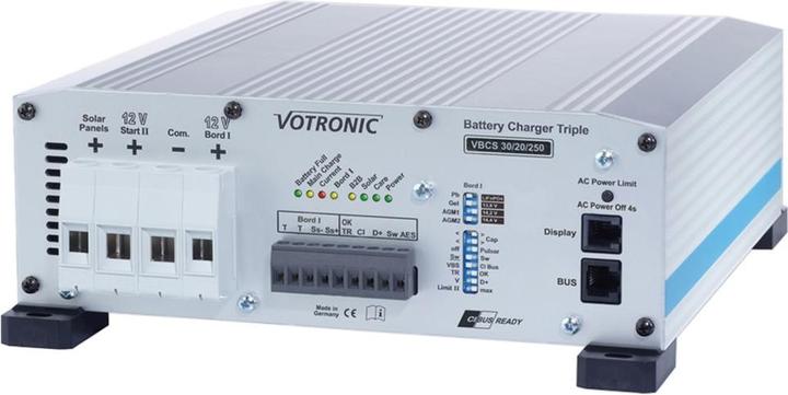 Image du produit Votronic 3242 VBCS 30/20/250 Triple-CI - Contrôleur de charge solaire Chargeur de batterie Convertisseur de (12V, 30 A)