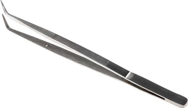 Actual product image Rs Pro Stainless Steel Tweezers, Tip Curved, Fine Rounded, 150 mm mm