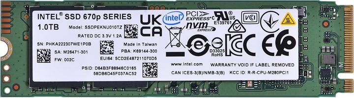 Image du produit Intel 670P (1000 Go, M.2 2280)
