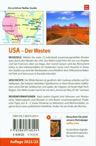 Produktbild Nelles Guide Reiseführer USA: Der Westen (Deutsch, Nelles Verlag, 2022)