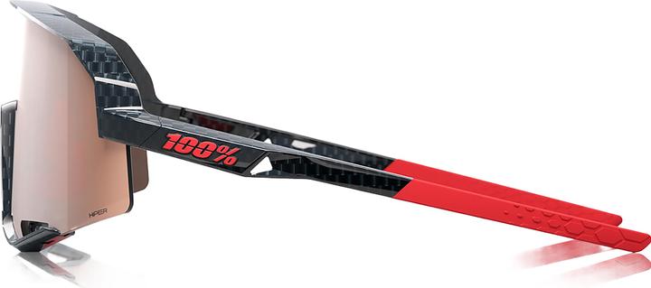 Produktbild 100% Slendale - Gloss Crabon Fiber - HiPPER Crimson-Silver L (Gloss Carbon Fiber, HiPER Crimson-Silver Lens)