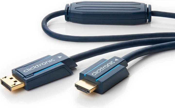 Produktbild clicktronic DisplayPort/HDMI Adapterkabel (1 m, DisplayPort, HDMI)