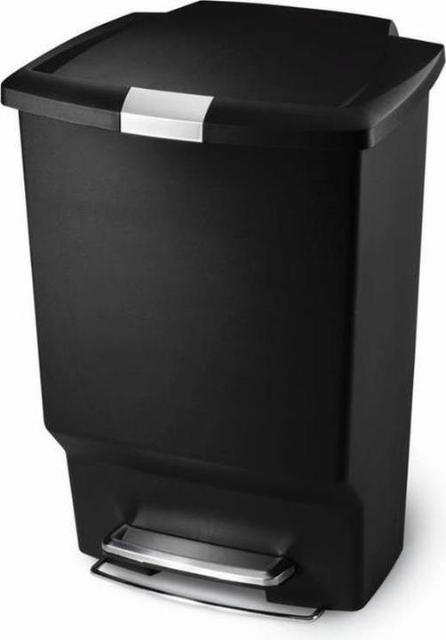 Actual product image Simplehuman Rectangular pedal bin 45 L, black CW1371 black plastic pedal bin (45 l)