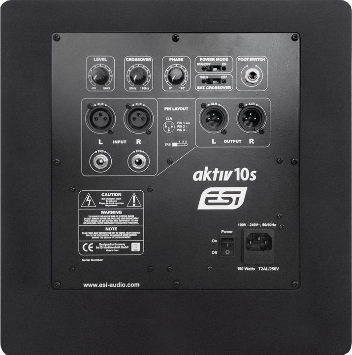 Produktbild ESI Audiotechnik aktiv10s (Subwoofer aktiv, 1 Stk., 1x 150 W)
