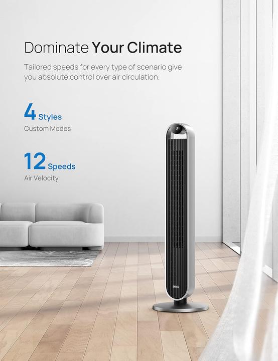 Actual product image Dreo Smart Turmventilator - Pilot Max S (48 dB)