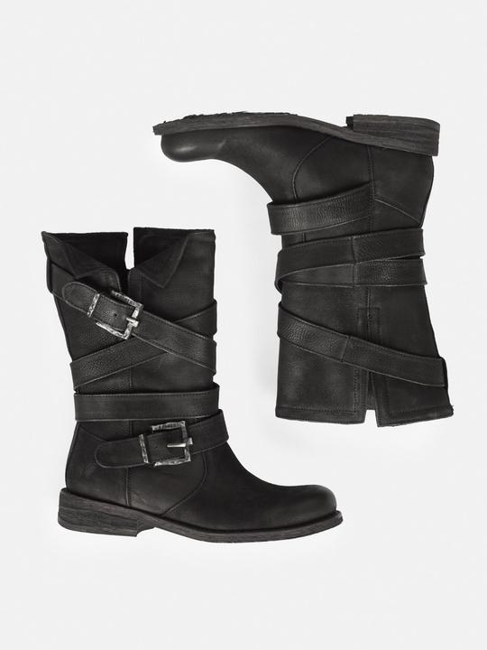Actual product image Felmini GREDO 8562 biker boots with two decorative buckles. A fusion of robust style and urban style. (39)