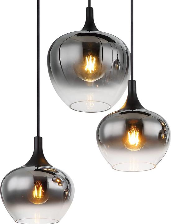 Actual product image Globo Pendant lamp Maxy black matt 6xE27 (E27)