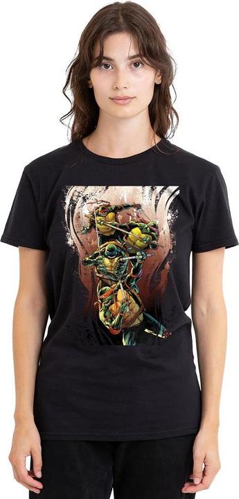 Actual product image Teenage Mutant NT Unisex Adult Earthy Rainbow Warriors T-Shirt (XL)