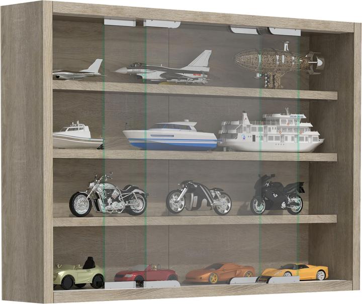 Image du produit VCM Bois verre suspendu vitrine murale vitrine collectionneur vitrine Agisa M (57 x 10 x 40 cm)