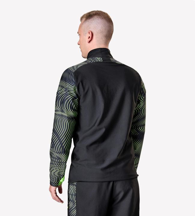 Image du produit Kipsta Sweat De Football Adulte 1/2 Zip Viralto Wave Noir, Jaune Fluo (XL)