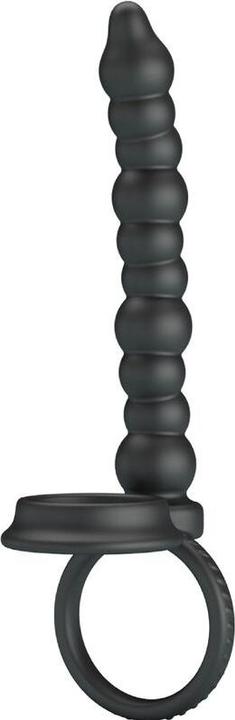 Actual product image Pretty Love Dillion Double Penetration Cock Ring Black