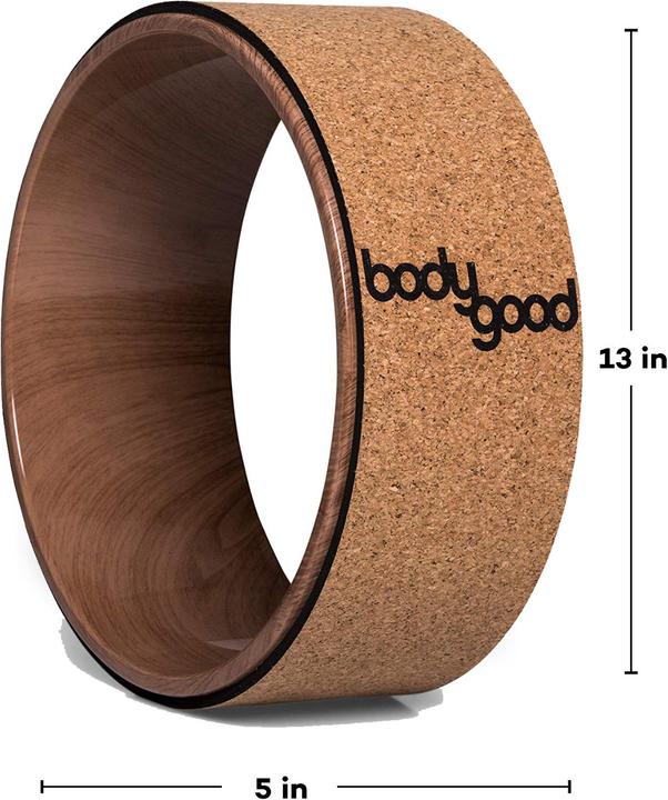 Produktbild BodyGood Yoga Rad Holz aus rutschfestem Kork -
