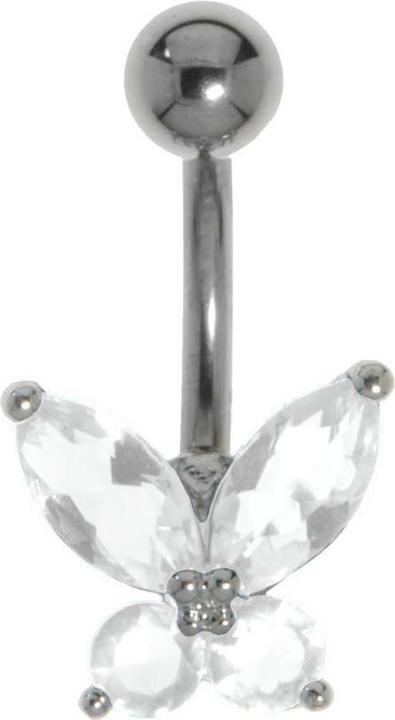 Bijouteria Bauchpiercing (Titan, Kristall, Messing rhodiniert)