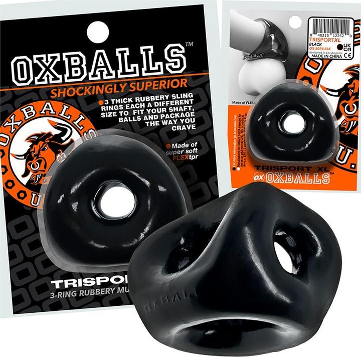 Immagine prodotto Oxballs Imbragatura Tri-Sport XL più spessa a 3 anelli nera