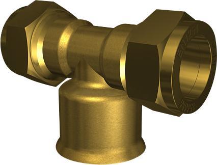 Productafbeelding Conex-Banninger IBP CONEX T-stuk 15-1/2-15 mm knelkoppeling met mof (T-aansluiting)