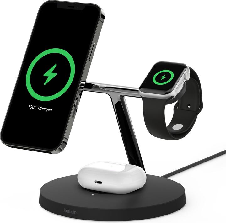 Image du produit Belkin BoostCharge Pro 3-in-1 Ladegerät mit MagSafe (15 W)
