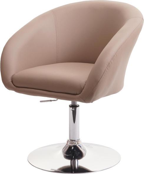 Produktbild Swisshandel24 Esszimmerstuhl, Drehstuhl Loungesessel, höhenverstellbar Kunstleder taupe