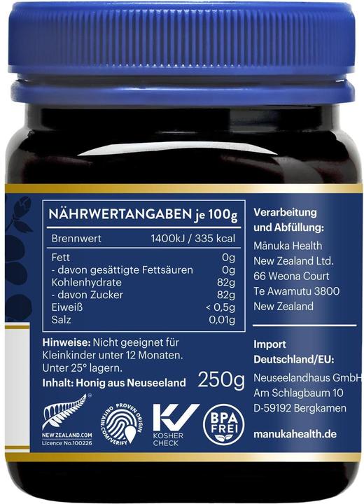 Image du produit Manuka Health MGO 850+ Miel de Manuka 250 g (250 g)