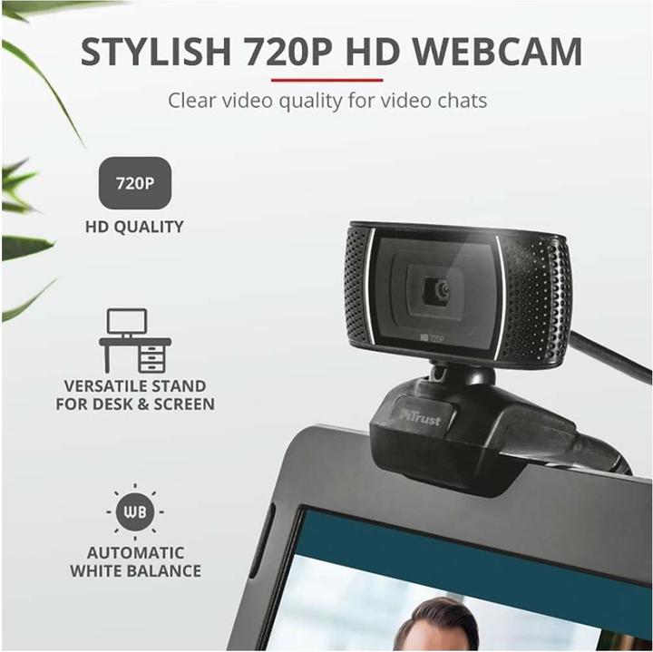 Actual product image Trust Doba - 1280 x 720 pixels - 720p - Car - USB - Black - Clip / Stand (Cable, USB Type-B)