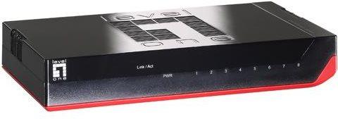 Immagine prodotto LevelOne GSW-0807 Switch Gigabit Ethernet a 8 porte 1000Mb/s, Full Duplex, 10/100 Mb/s, Full/Half Duplex (8 Porti)