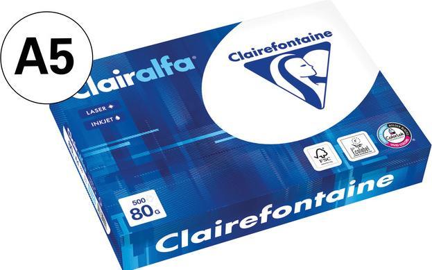 Productafbeelding Clairefontaine Clairalfa (80 g/m², 500 x, A5)