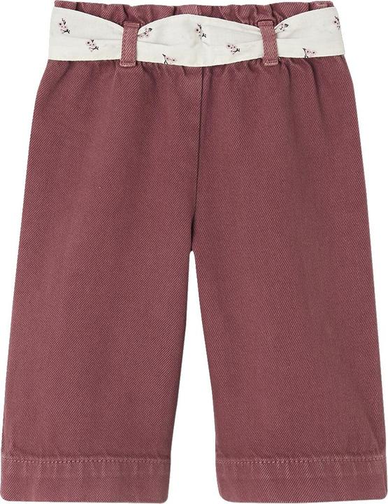 Vertbaudet Weite Mädchen Baby Hose mit Dehnbund und Stoffgürtel