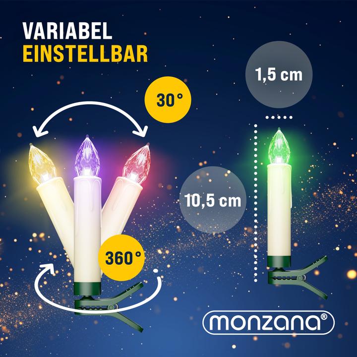 Produktbild Monzana Weihnachtsbaumkerzen (30 x)