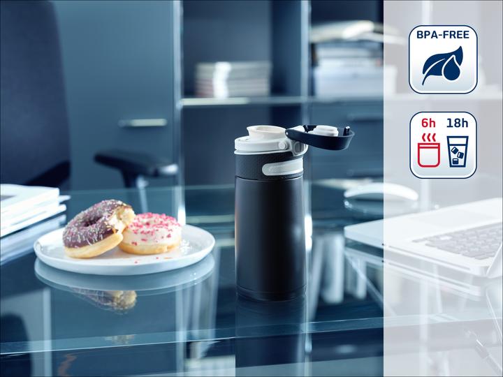 Produktbild Leifheit Borraccia Flip Acciaio Nero 350ml (0.35 l)