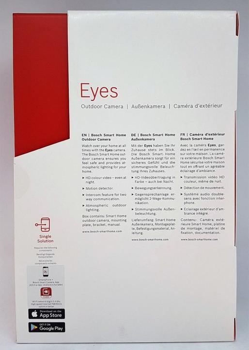Produktbild Bosch Smart Home Smart Home Eyes Aussenkamera (1920 x 1080 Pixels)